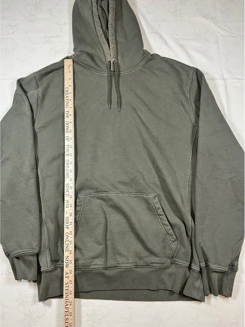 J.Crew Mens Heavyweight Fleece Hoodie Size XLT Olive Green